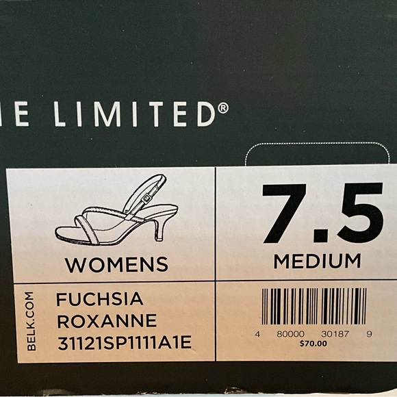 NIB The Limited Hot Pink Snake Print Strappy Heels Animal Print Sz 7.5 Fuschia - Picture 5 of 6